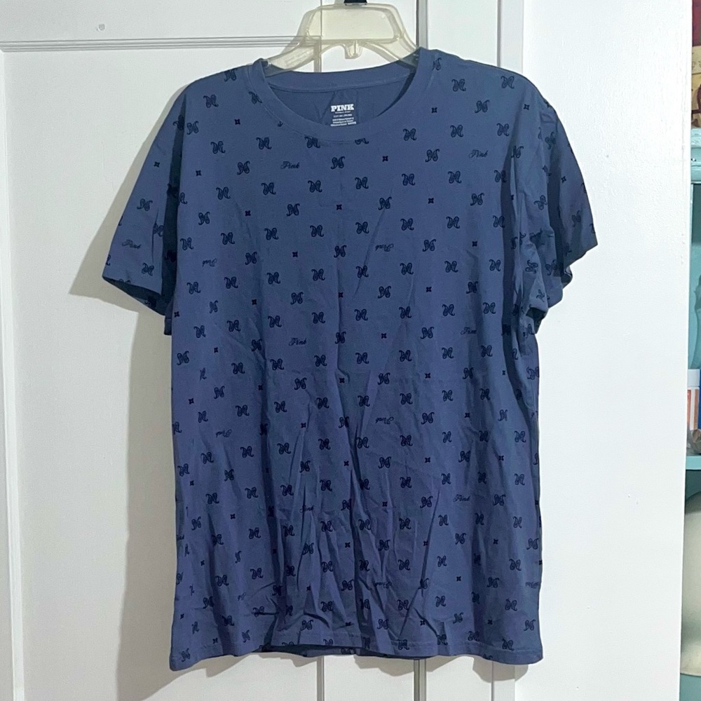 VS PINK Campus Cotton Tee Dusty Iris S NWOT - Picture 2 of 5